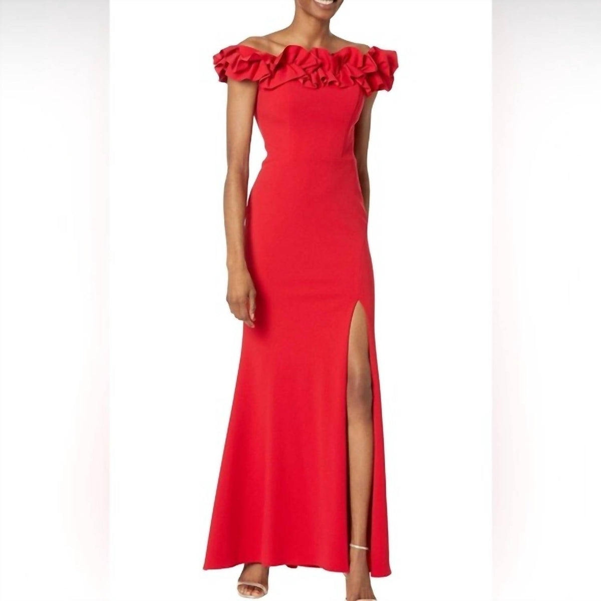 Xscape - Off The Shoulder Ruffle Dress