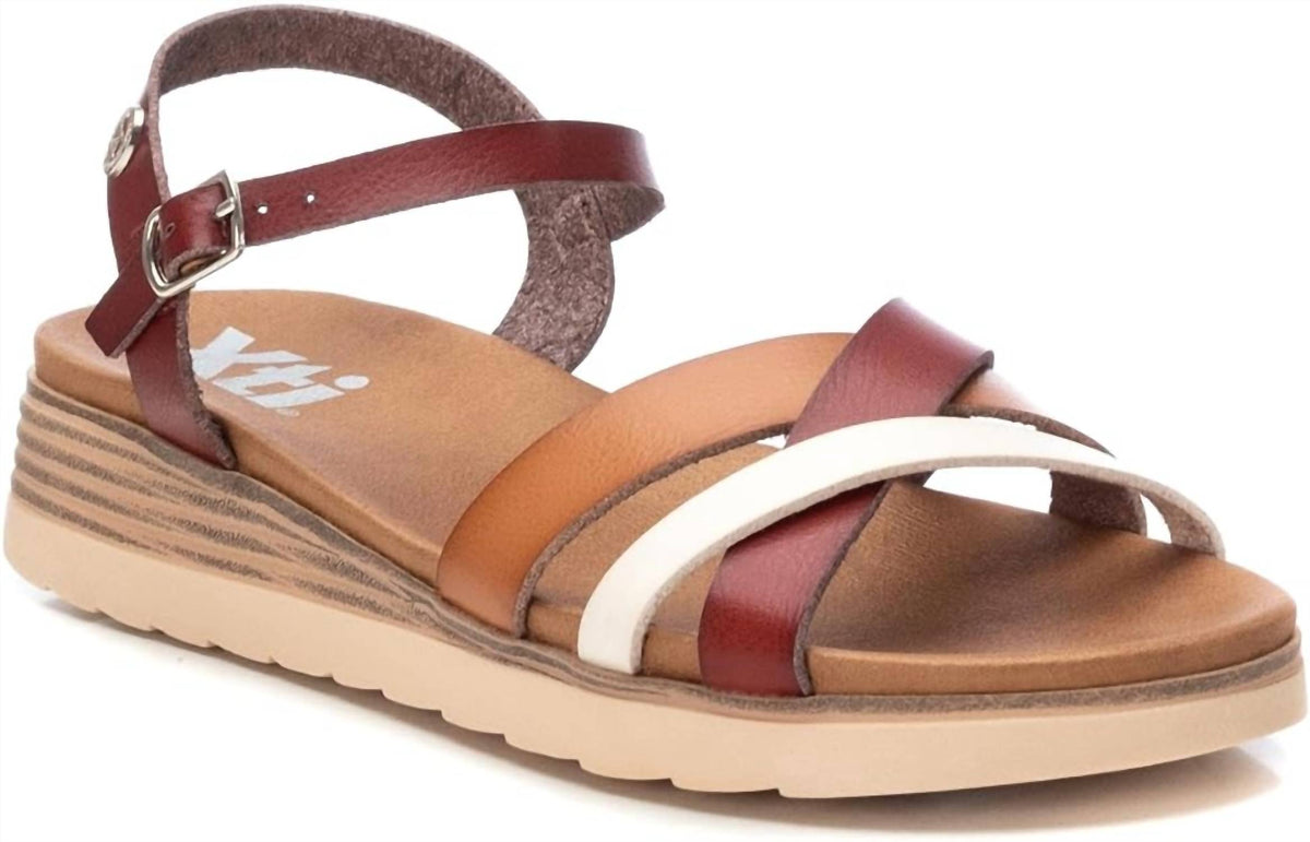 Xti - Women's Low Wedge Strappy Sandals