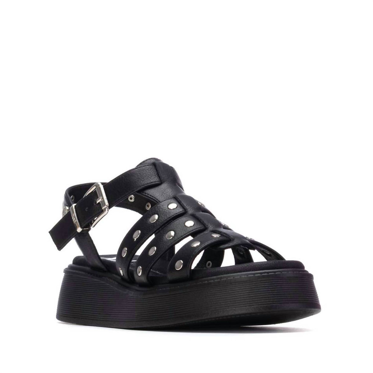 Xti - Women's Flat Studded Strap Sandals