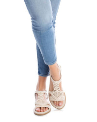 Xti - Women's Braided Strap Flat Sandals
