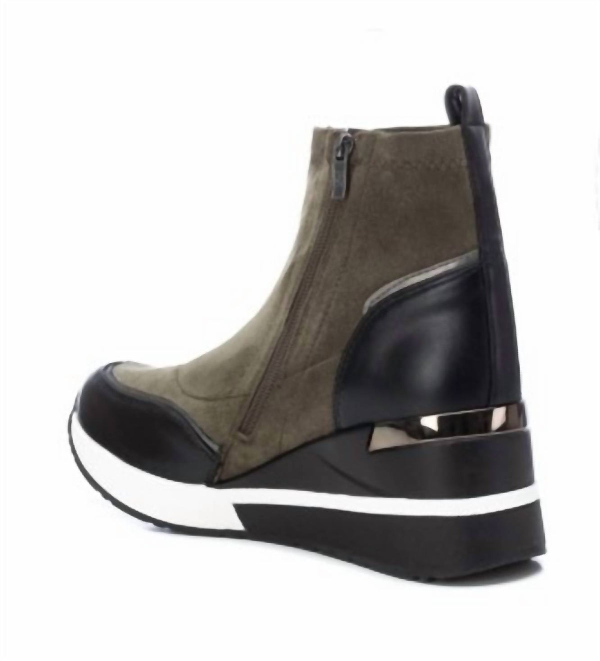 Xti - Women's Suede Wedge Booties