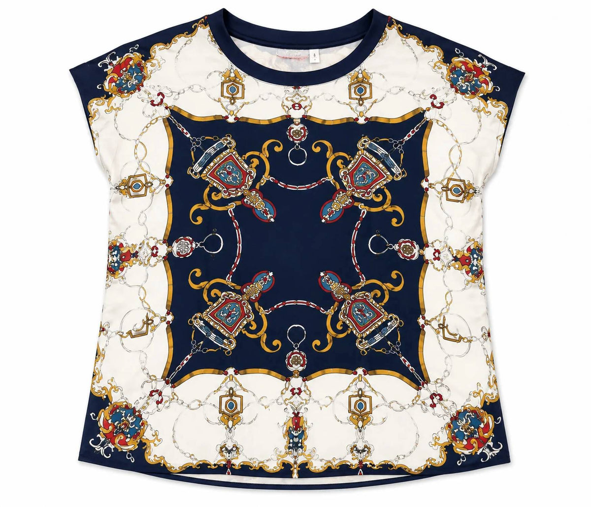 Yativi - Baroque Print Satin Blouse