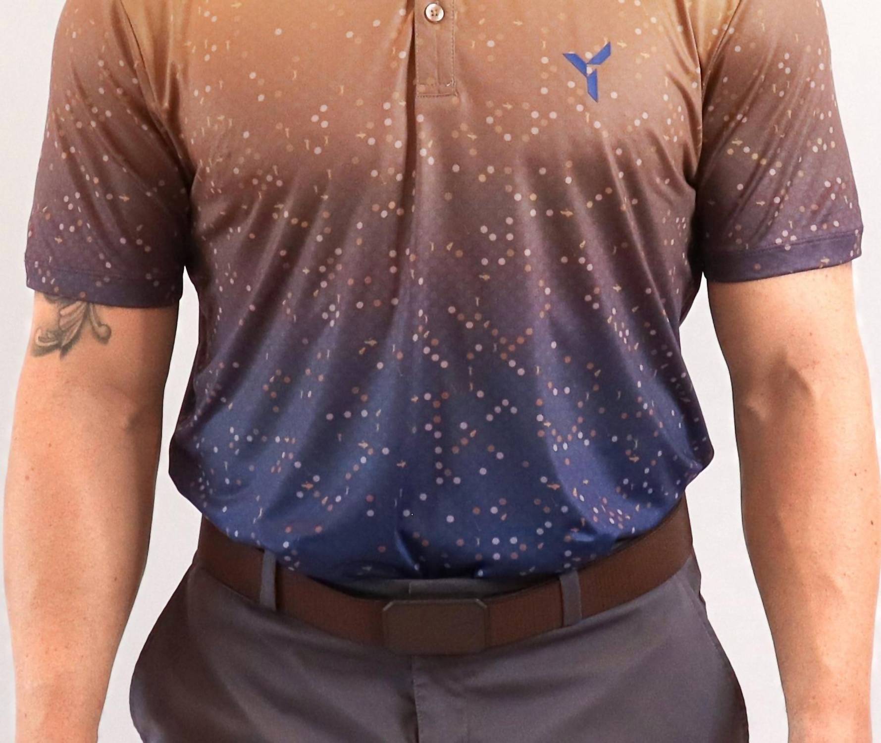 Yatta Golf - Carolina Champion Golf Polo Limited Edition - brown - clothing - directbrandpartner