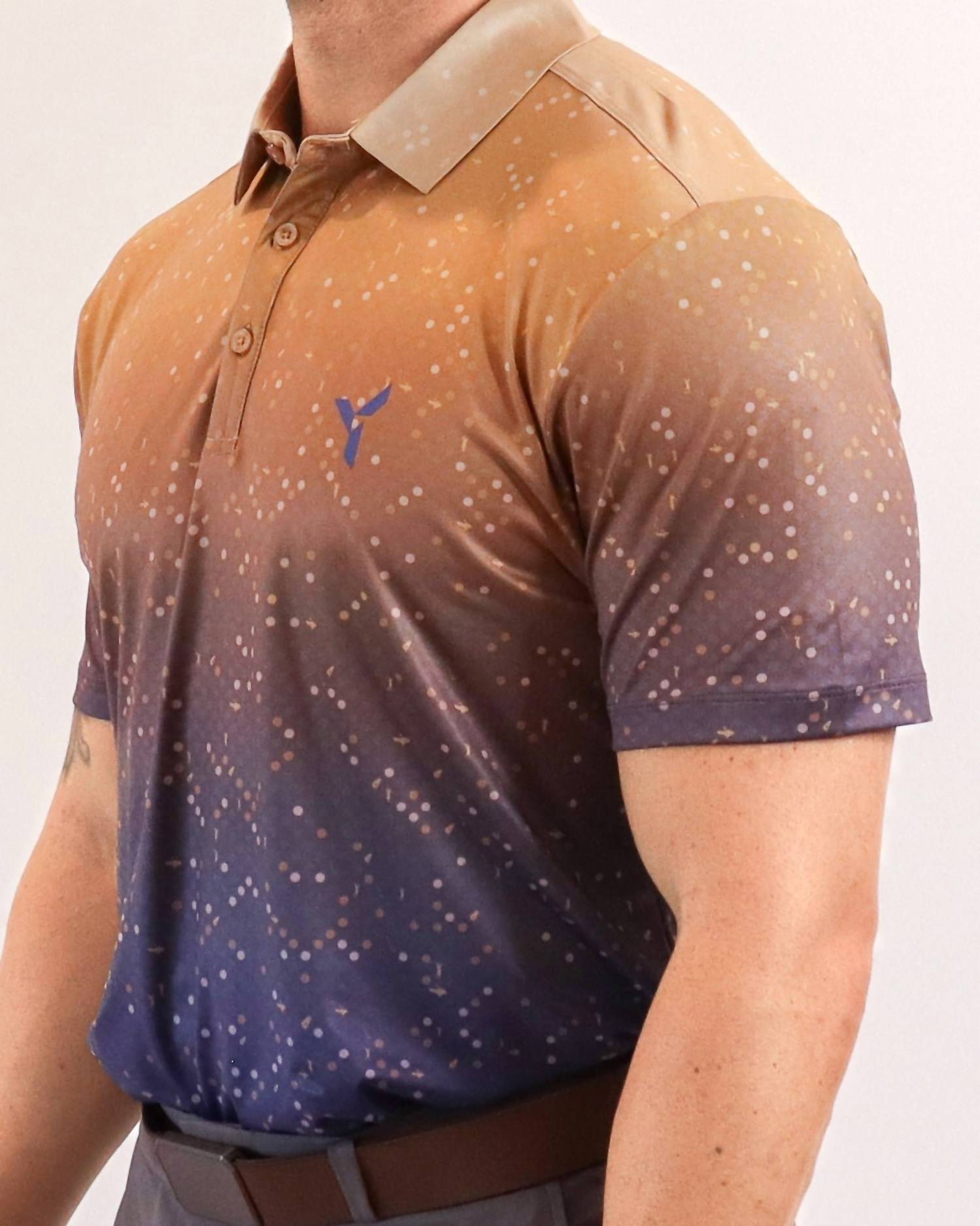 Yatta Golf - Carolina Champion Golf Polo Limited Edition - brown - clothing - directbrandpartner