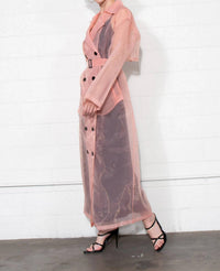 Yaz - Raina Sheer Belted Trench Coat