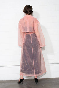 Yaz - Raina Sheer Belted Trench Coat