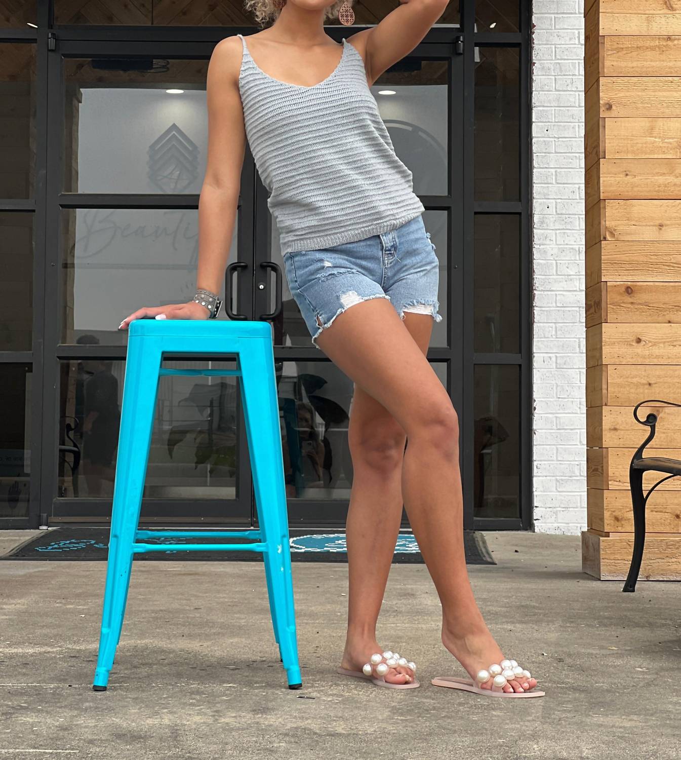 Ymi - Hot Mama Shorts - blue - clothing - cotton