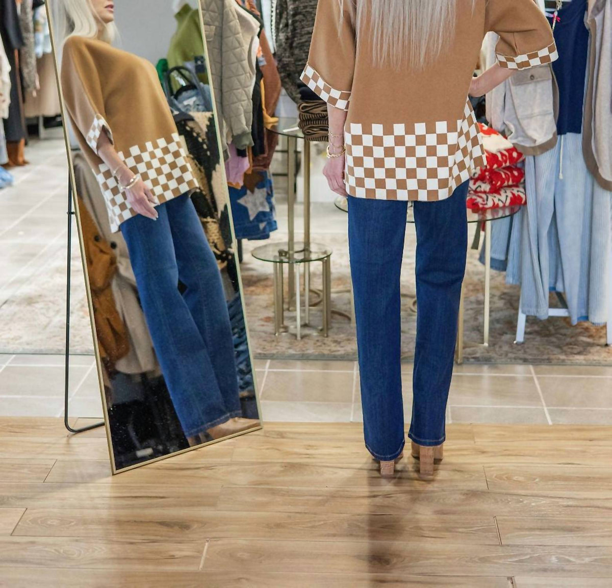 Yolly - Diana Checkered Sweater