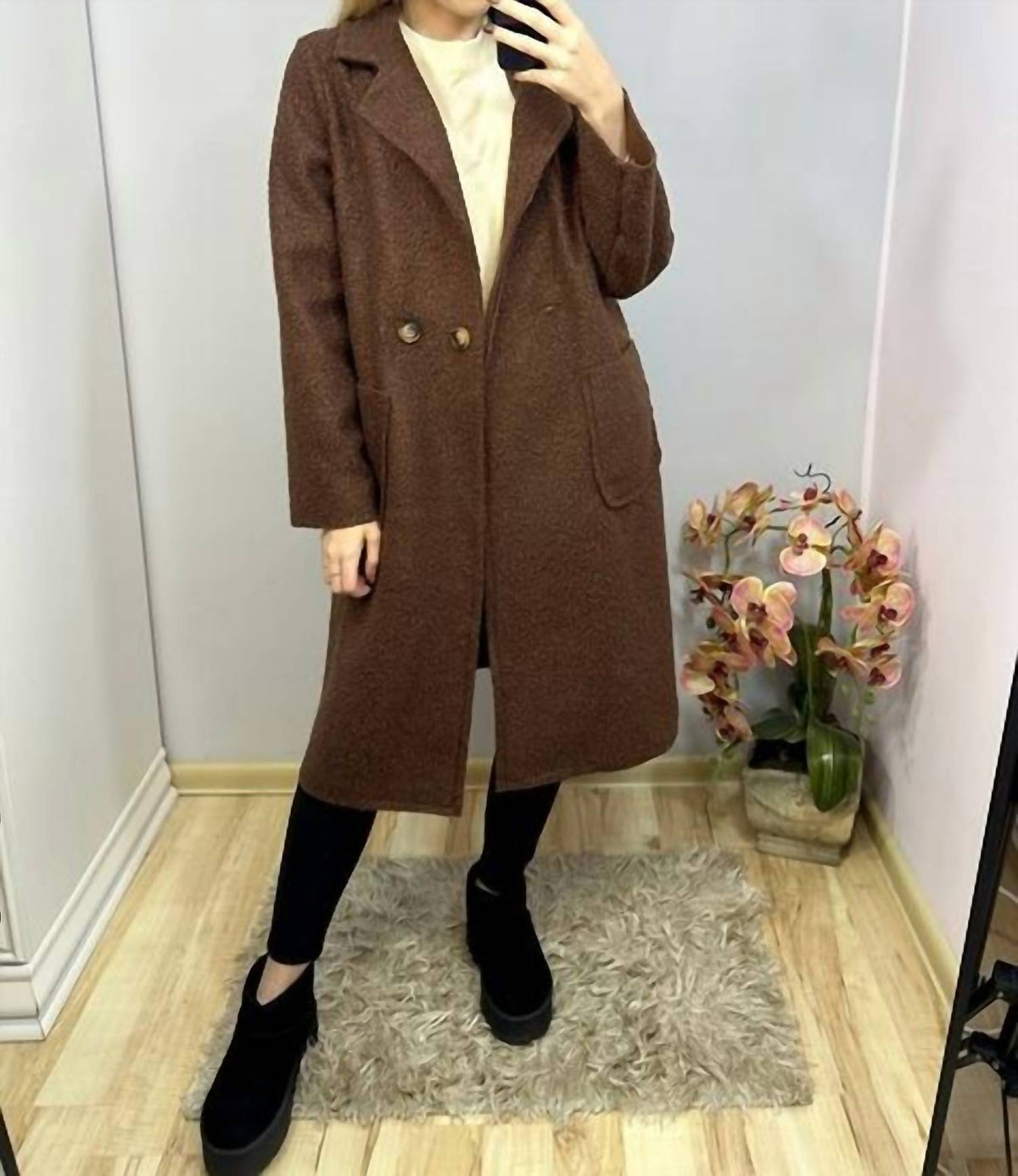 Yolly - Hannah Long Sherpa Coat