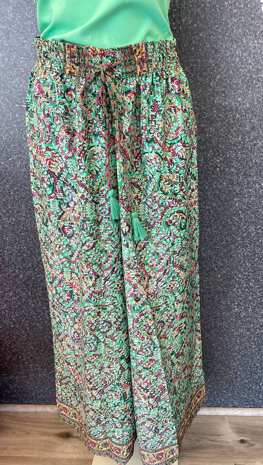 Yolly - Women's Paisley Pull On Wide Leg Pants