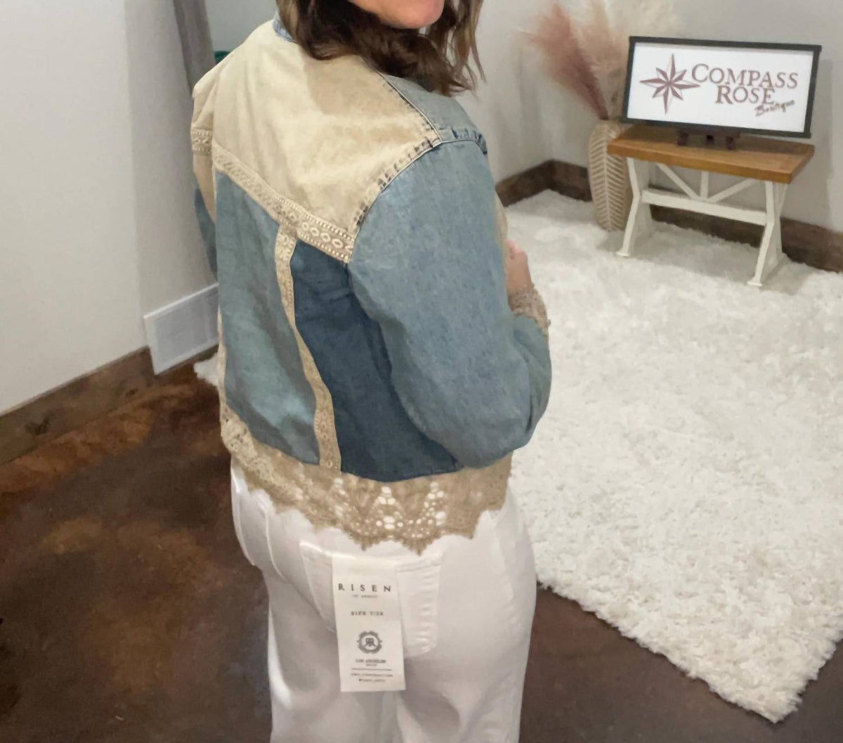Young Threads - Boho Western Lace Trim Top