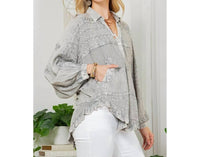 Young Threads - Stonewashed Rayon Bat Sleeves Top