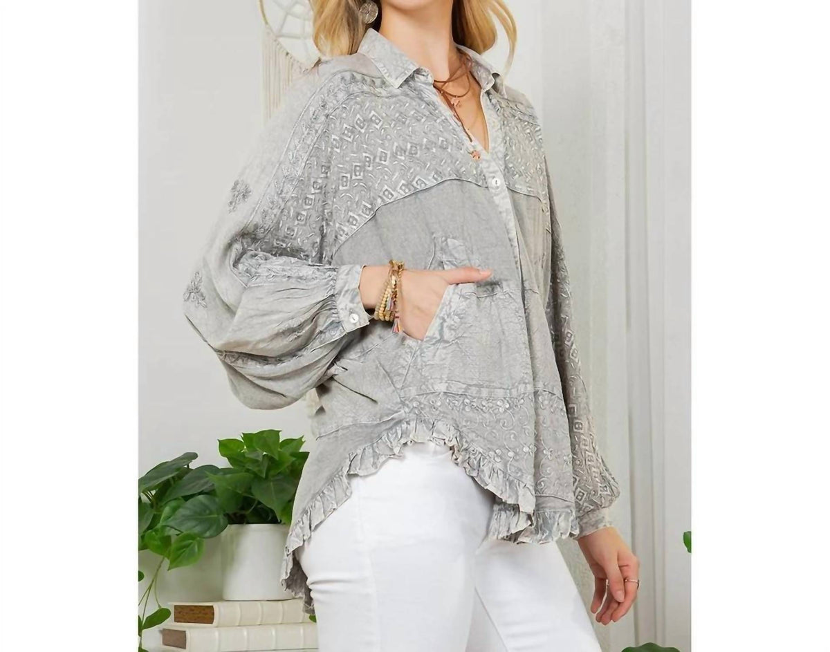 Young Threads - Stonewashed Rayon Bat Sleeves Top