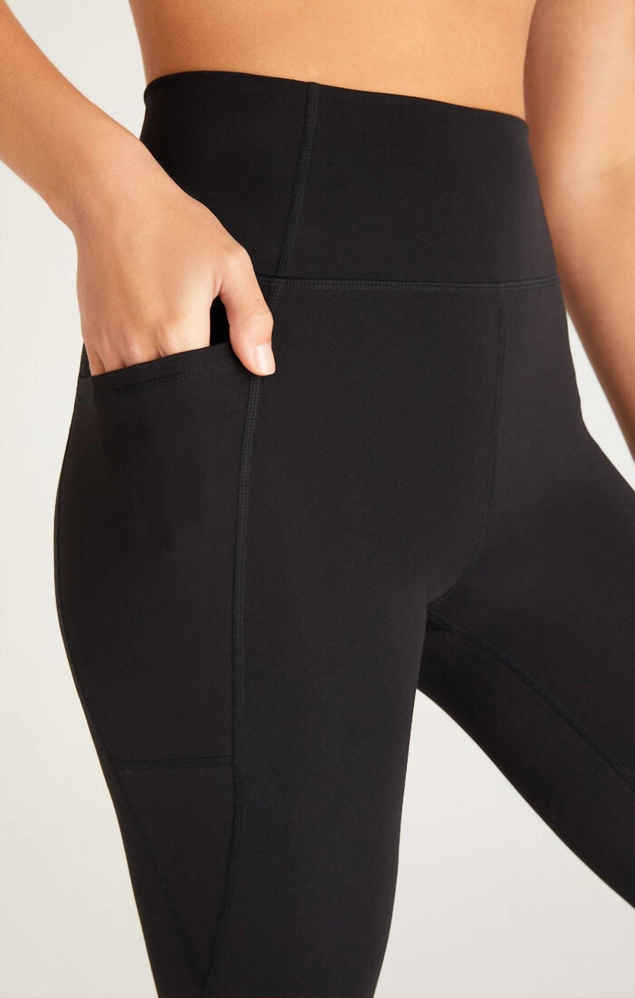 Z Supply - All Day 7/8 Pocket Legging - black - clothing - leggings