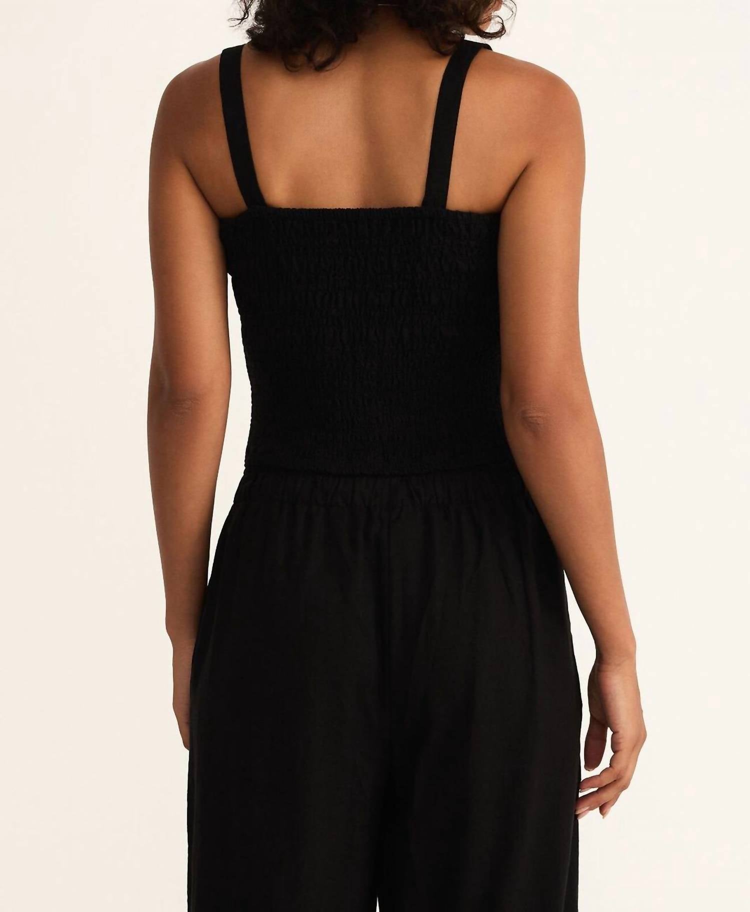 Z Supply - Amelie Linen Top - black - clothing - crop - tops