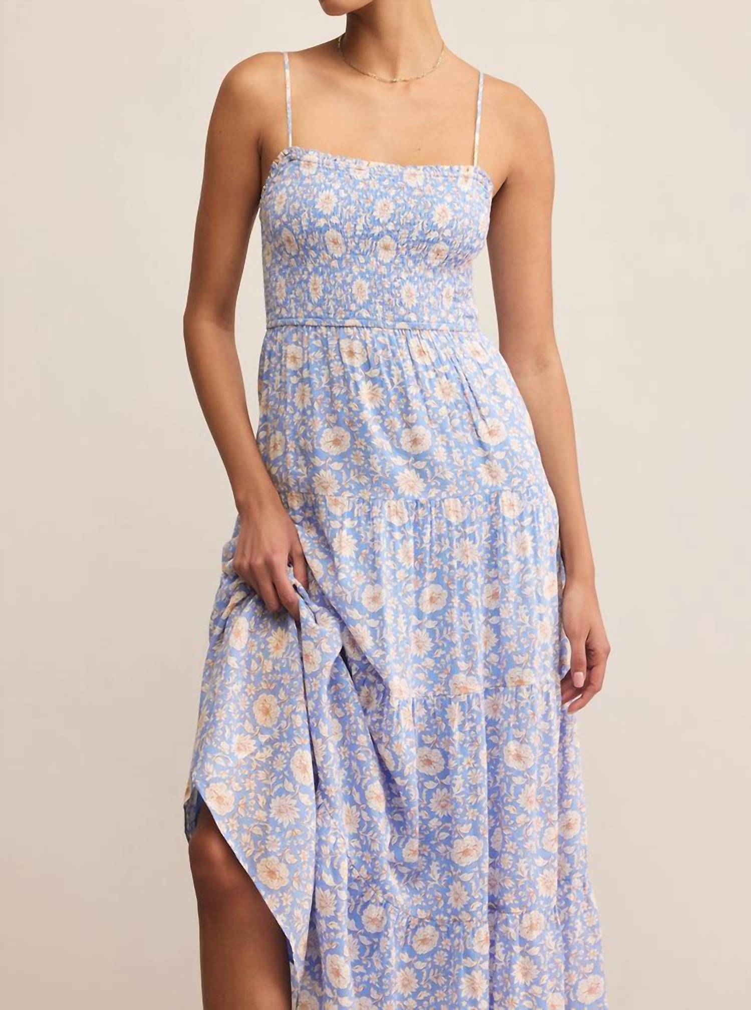 Z Supply - Balos Lima Floral Maxi Dress - blue - clothing - dresses