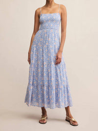 Z Supply - Balos Lima Floral Maxi Dress - blue - clothing - dresses