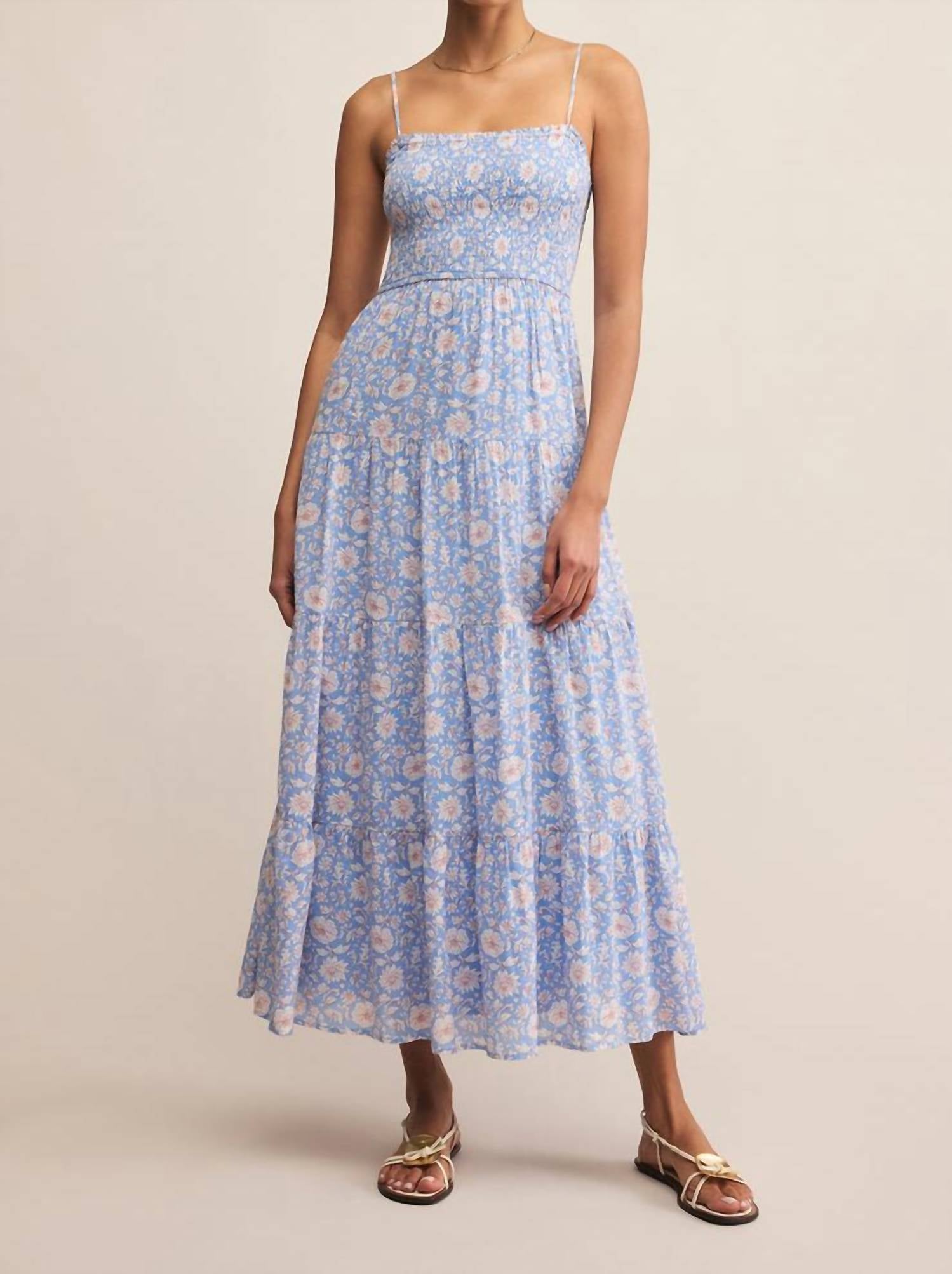 Z Supply - Balos Lima Floral Maxi Dress - blue - clothing - dresses