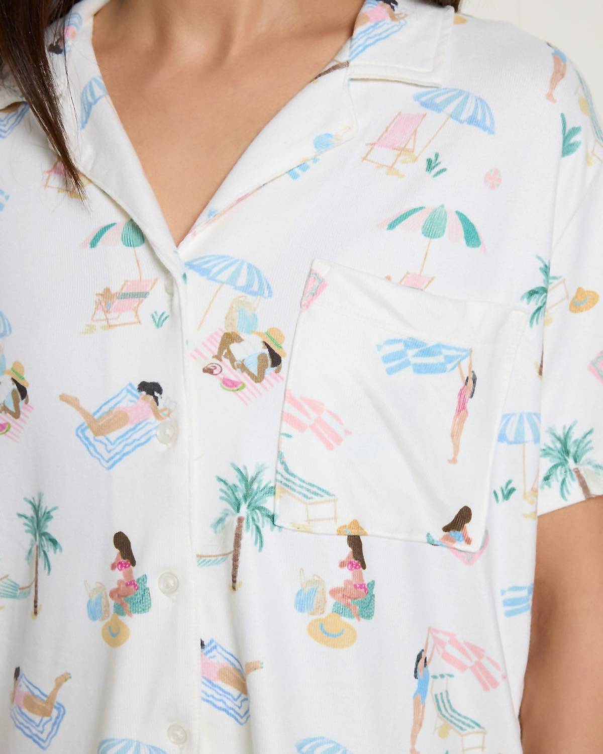 Z Supply - Beach Days Pajama Top - clothing - intimates - loungewear