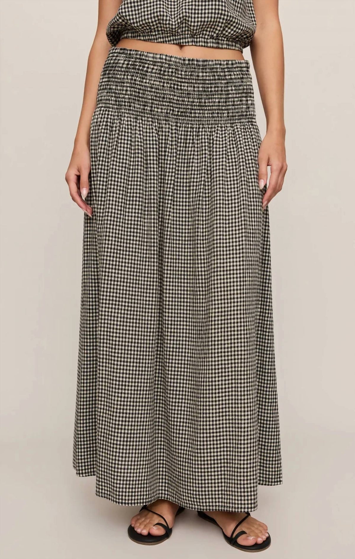 Z Supply - Brooke Gingham Linen Maxi Skirt