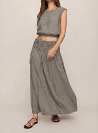 Z Supply - Brooke Gingham Linen Maxi Skirt