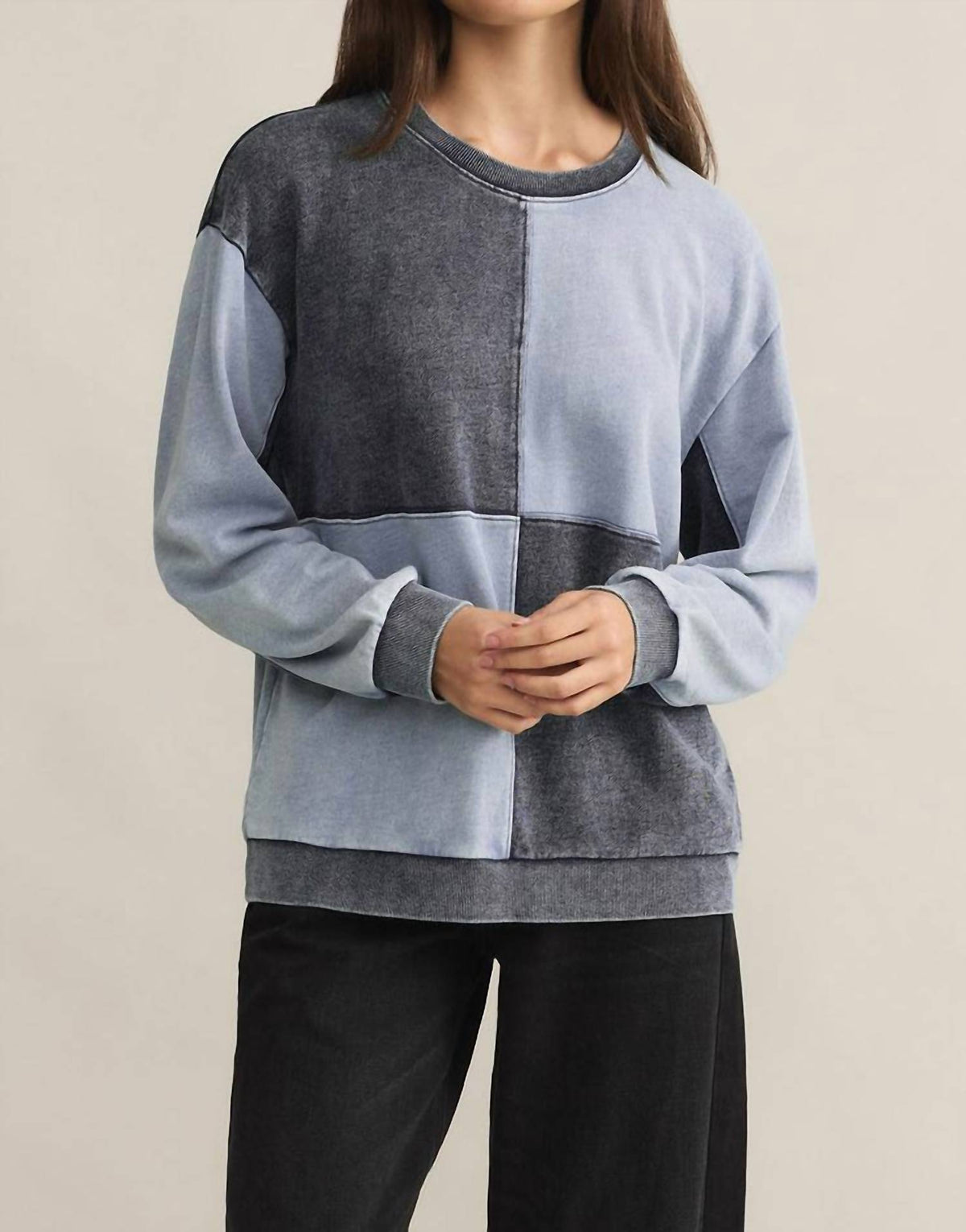 Z Supply - FAIR & SQUARE DENIM SWEATSHIRT