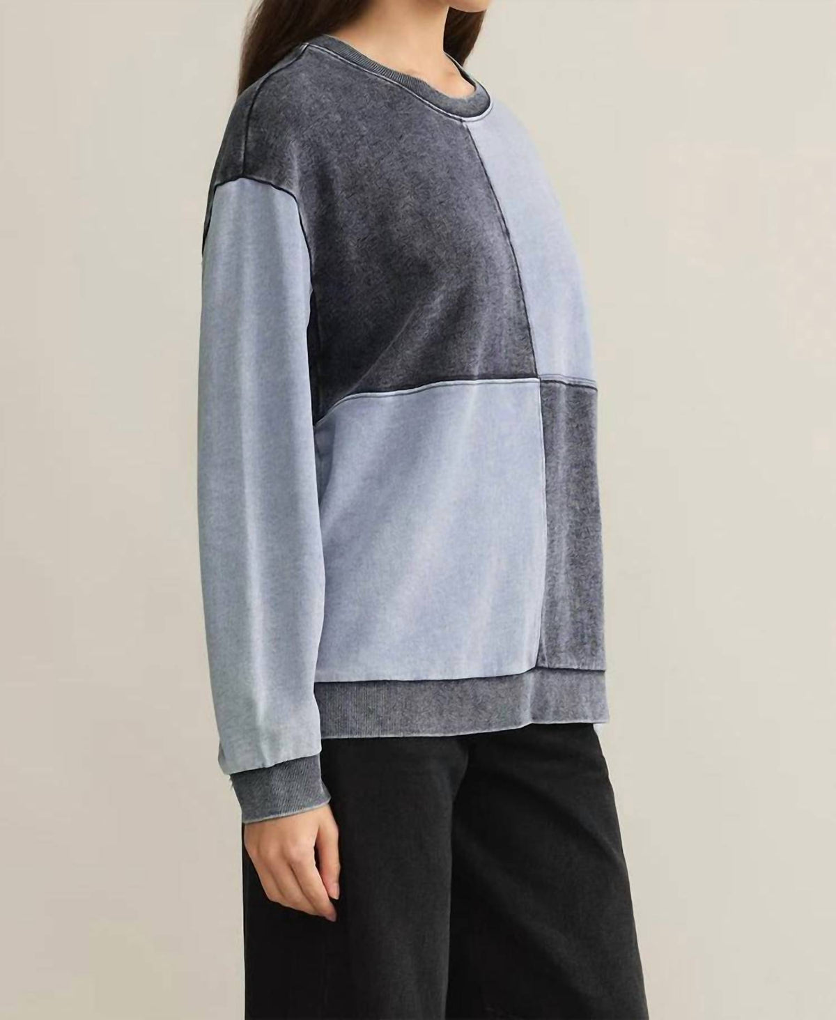 Z Supply - FAIR & SQUARE DENIM SWEATSHIRT