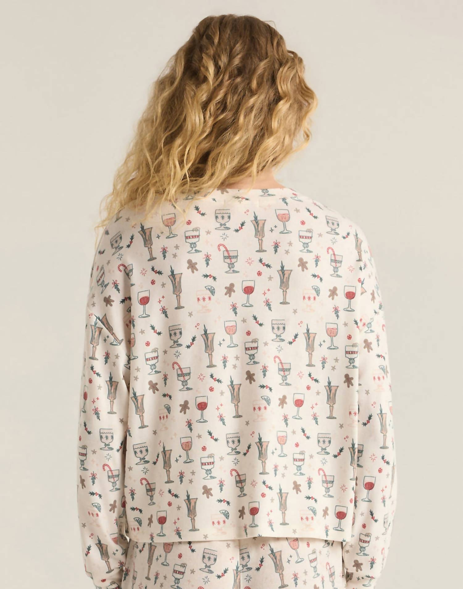 Z Supply - Holiday Spirits Long Sleeve Tee - clothing - patterned - shirts