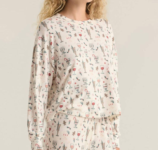 Z Supply - Holiday Spirits Long Sleeve Tee - clothing - patterned - shirts