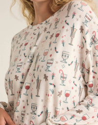 Z Supply - Holiday Spirits Long Sleeve Tee - clothing - patterned - shirts