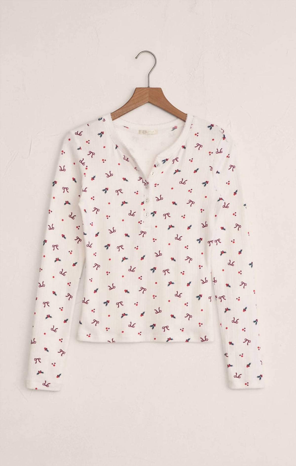 Z Supply - Holly Pointelle Long Sleeve Top