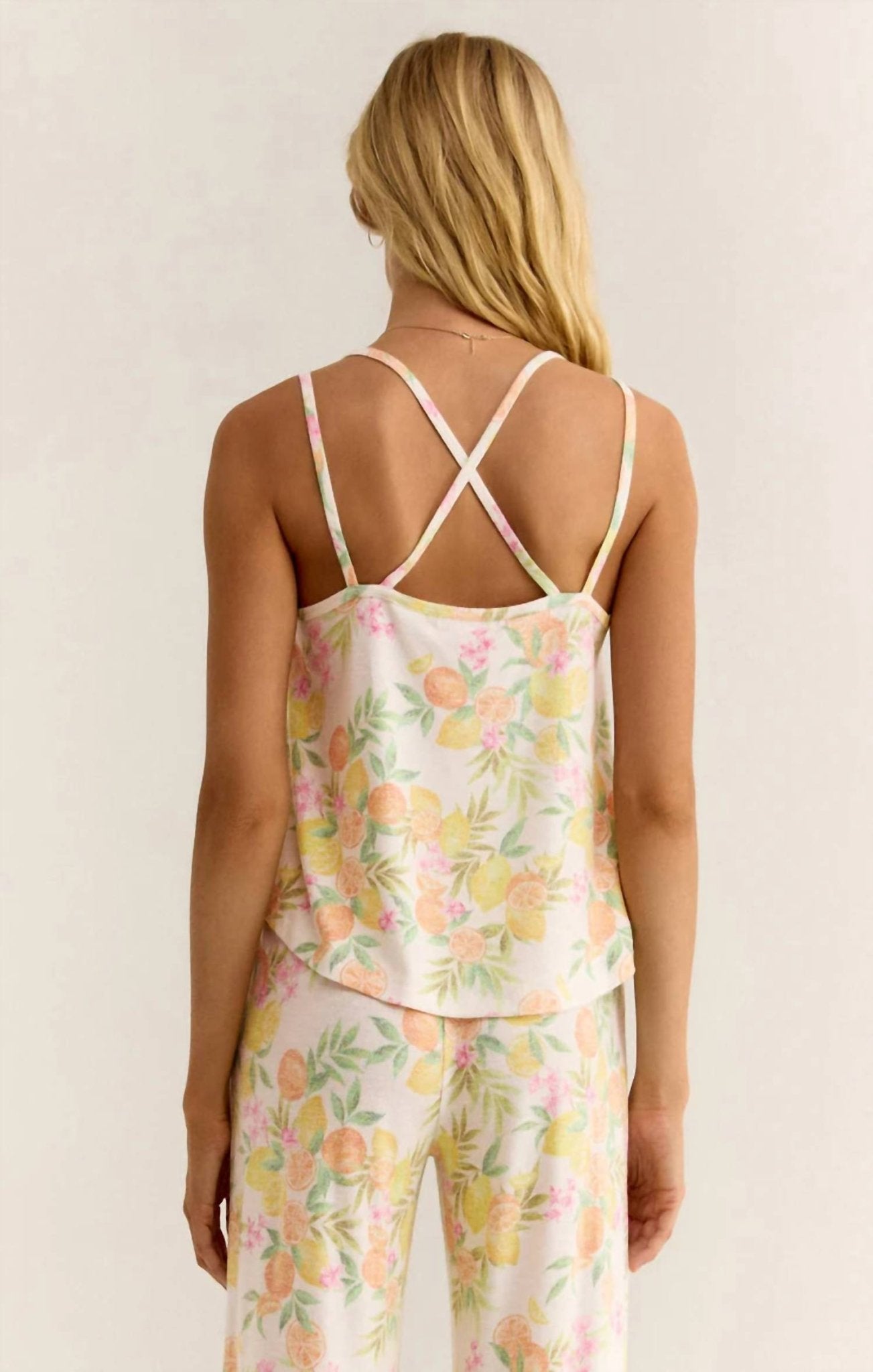 Z Supply - In The Swing Tank - clothing - orange - patterned