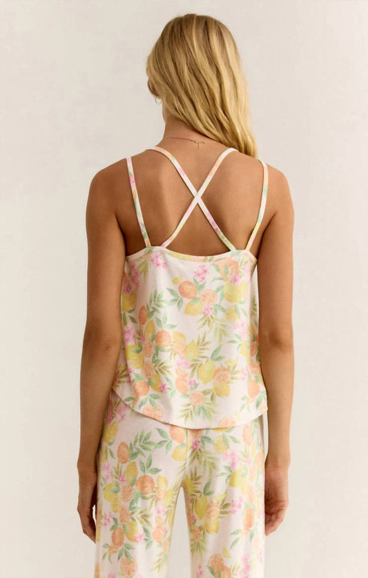 Z Supply - In The Swing Tank - clothing - orange - patterned