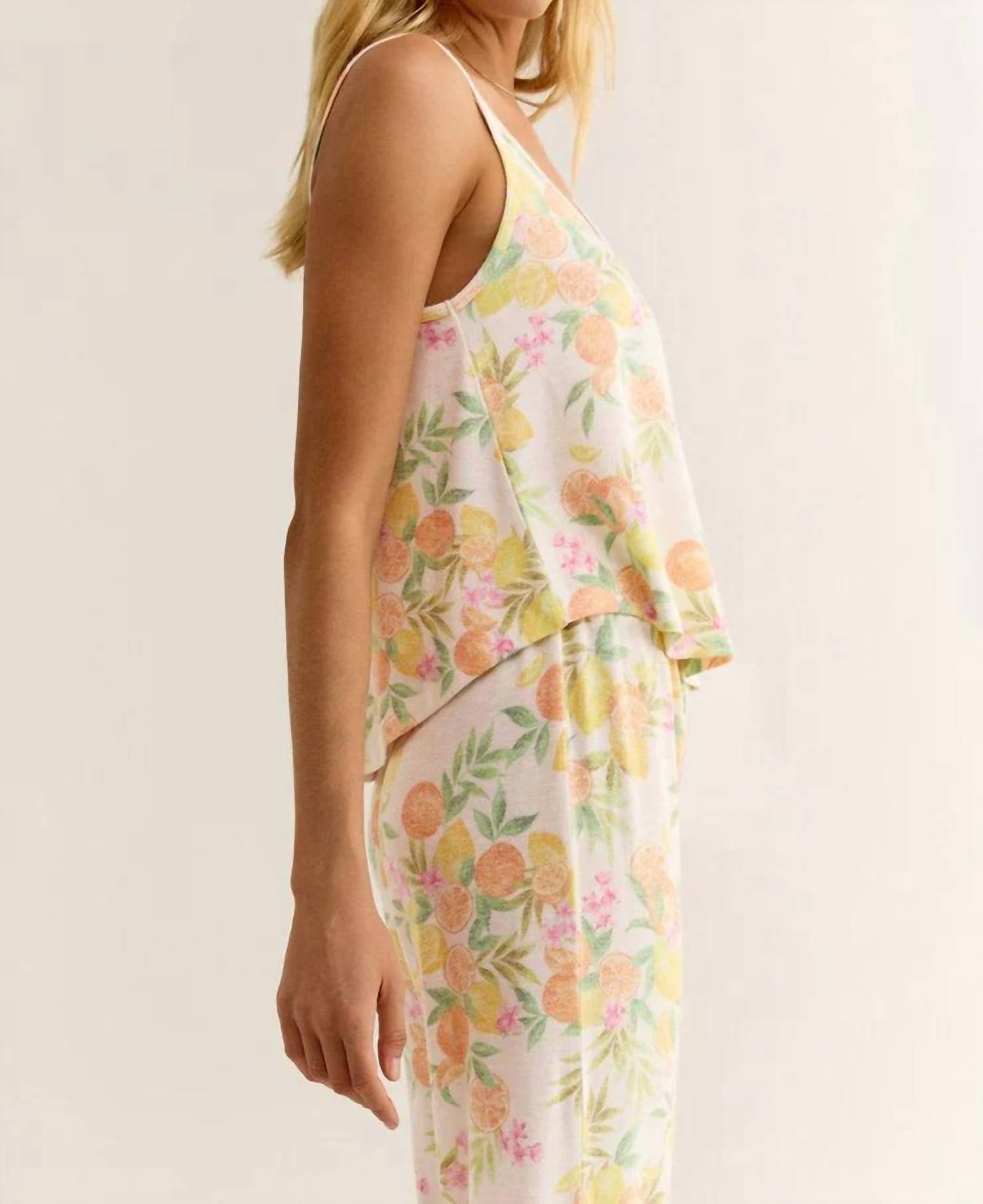 Z Supply - In The Swing Tank - clothing - orange - patterned