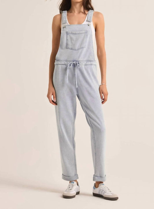 Z Supply - Knit Denim Overalls - blue - clothing - cotton - blend