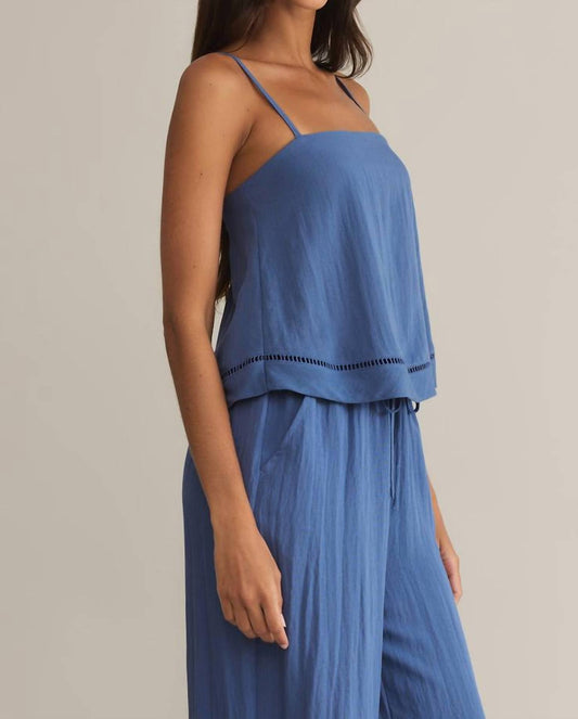 Z Supply - La Luz Textured Tank - blue - clothing - rayon