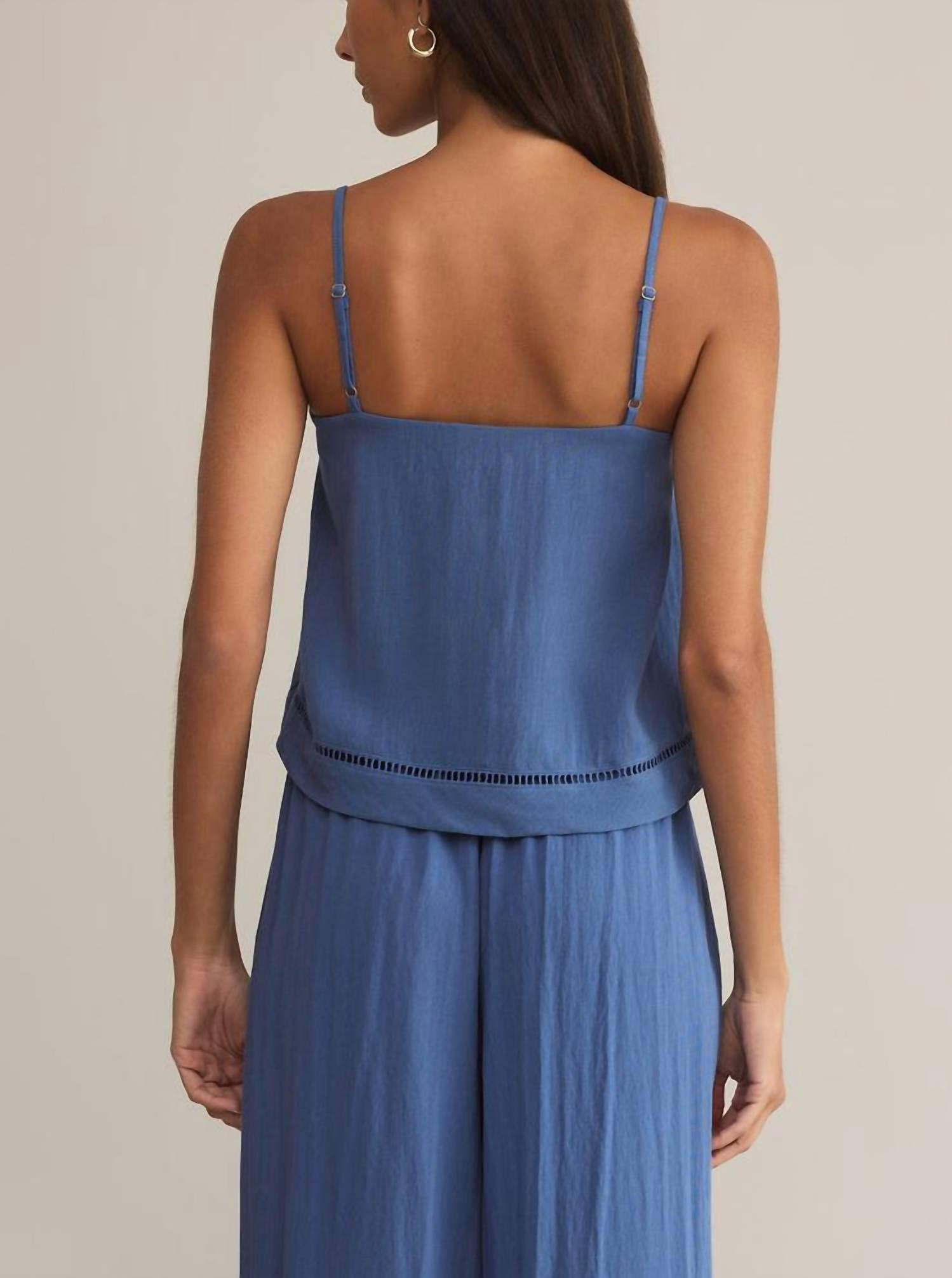 Z Supply - La Luz Textured Tank - blue - clothing - rayon