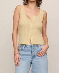 Z Supply - Lainey Pointelle Button Front Tank