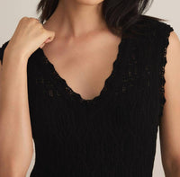 Z Supply - Marsella Crochet Midi Dress - black - clothing - cotton - blend