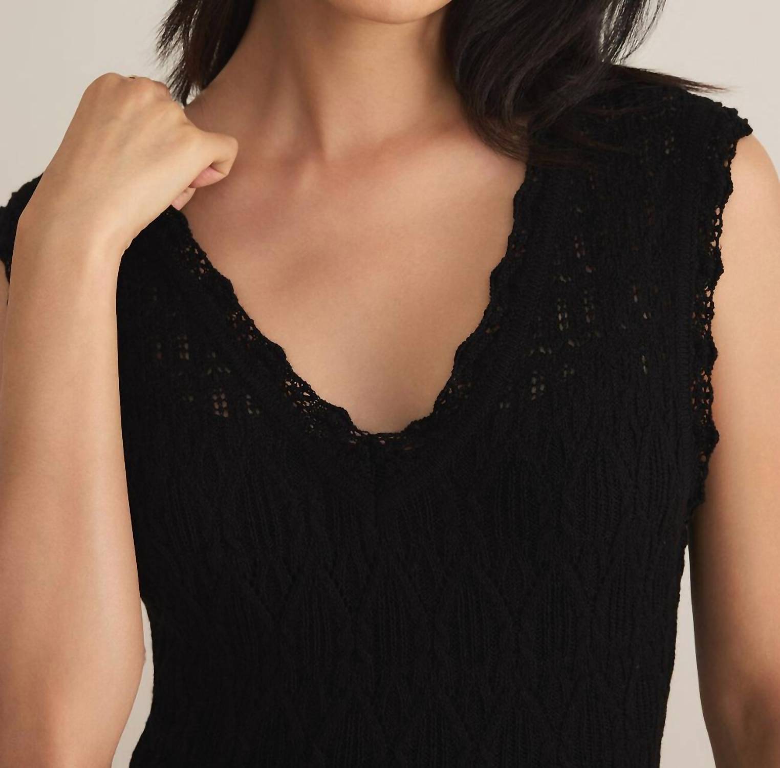 Z Supply - Marsella Crochet Midi Dress - black - clothing - cotton - blend