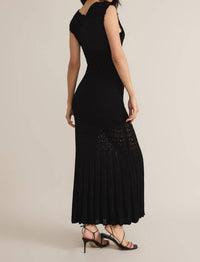 Z Supply - Marsella Crochet Midi Dress - black - clothing - cotton - blend