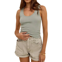 Z Supply - Odin Denim Shorts - clothing - cotton - green