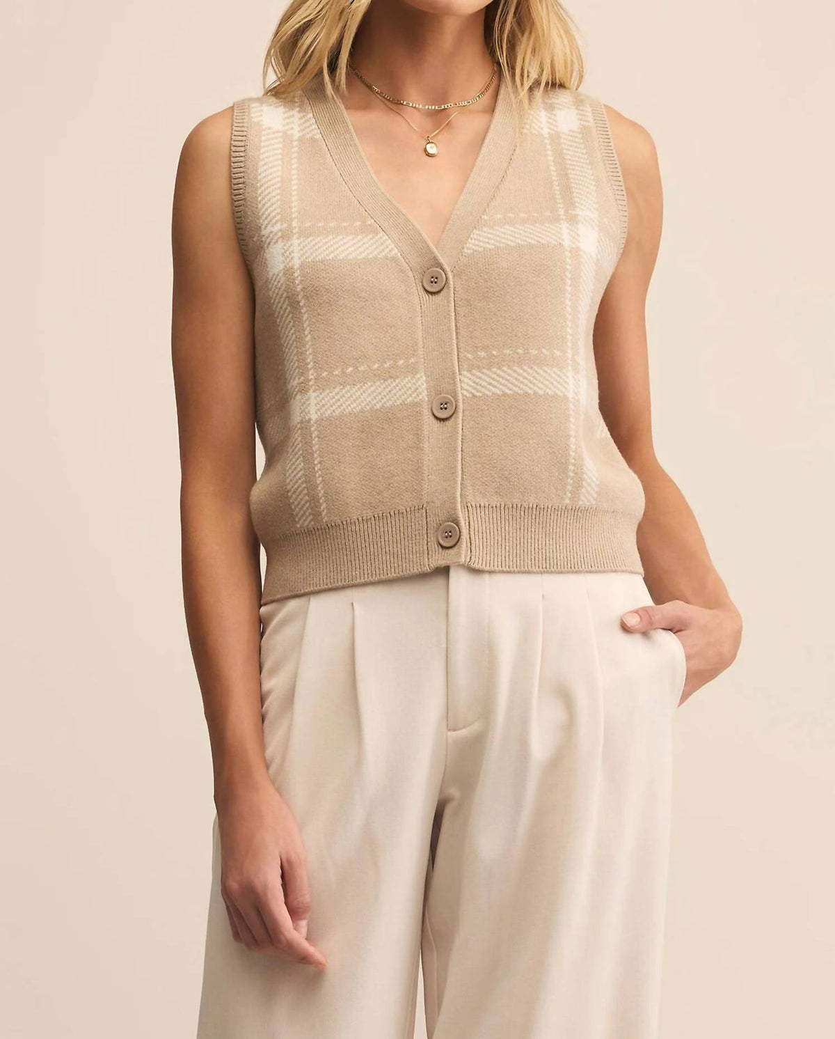 Z Supply - oliver plaid sweater vest