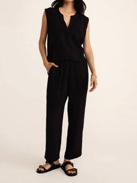 Z Supply - PLAZA AIRY GAUZE ANKLE PANT - black - clothing - cotton
