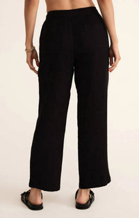Z Supply - PLAZA AIRY GAUZE ANKLE PANT - black - clothing - cotton