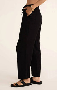 Z Supply - PLAZA AIRY GAUZE ANKLE PANT - black - clothing - cotton