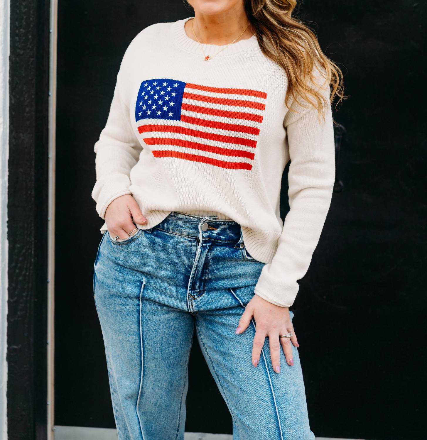 Z Supply - Sienna Patriot Sweater - clothing - cotton - crew