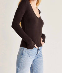 Z Supply - Sonya Brushed Rib Long Sleeve Top