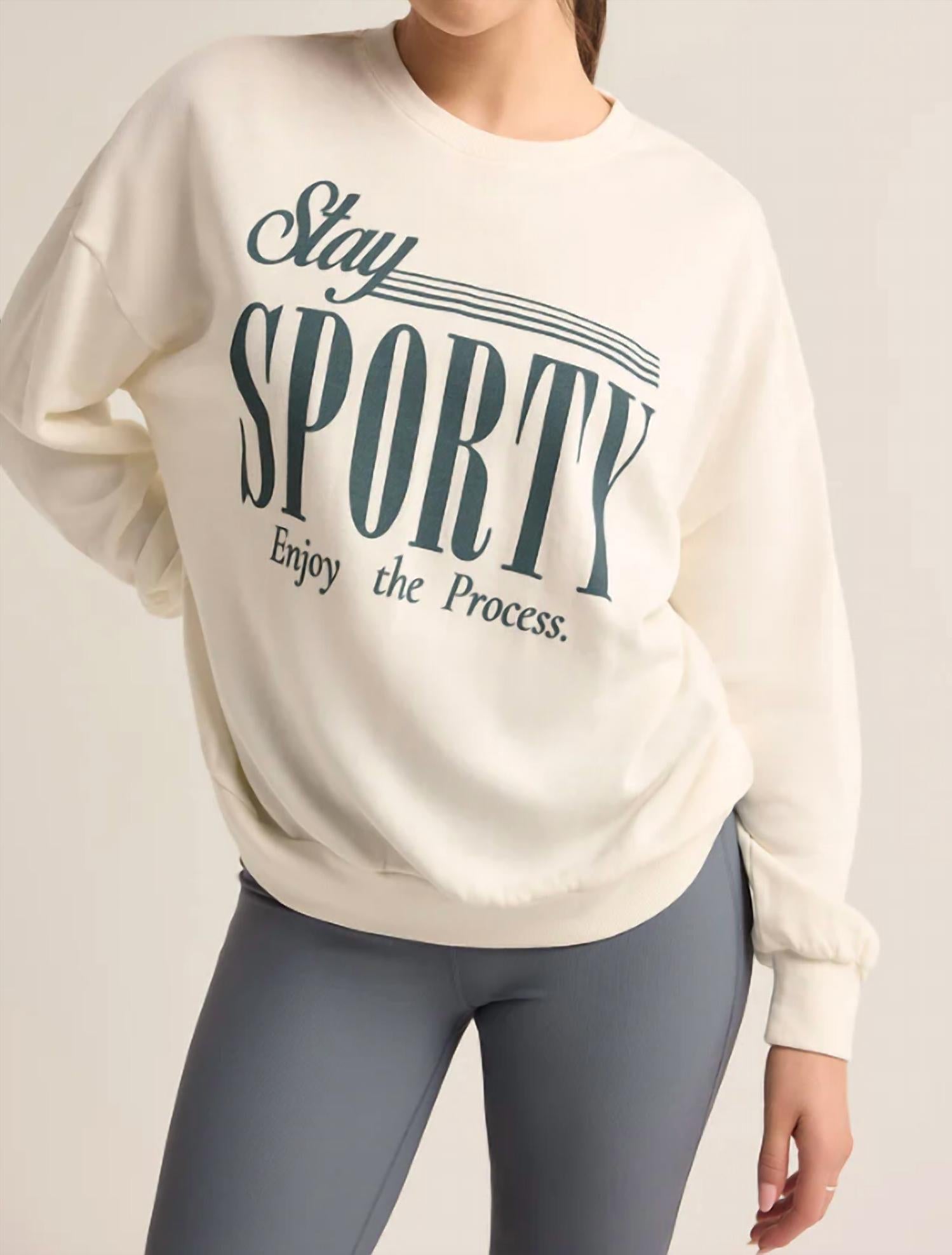 Z Supply - Sporty Sunday Sweatshirt - beige - blouses - clothing