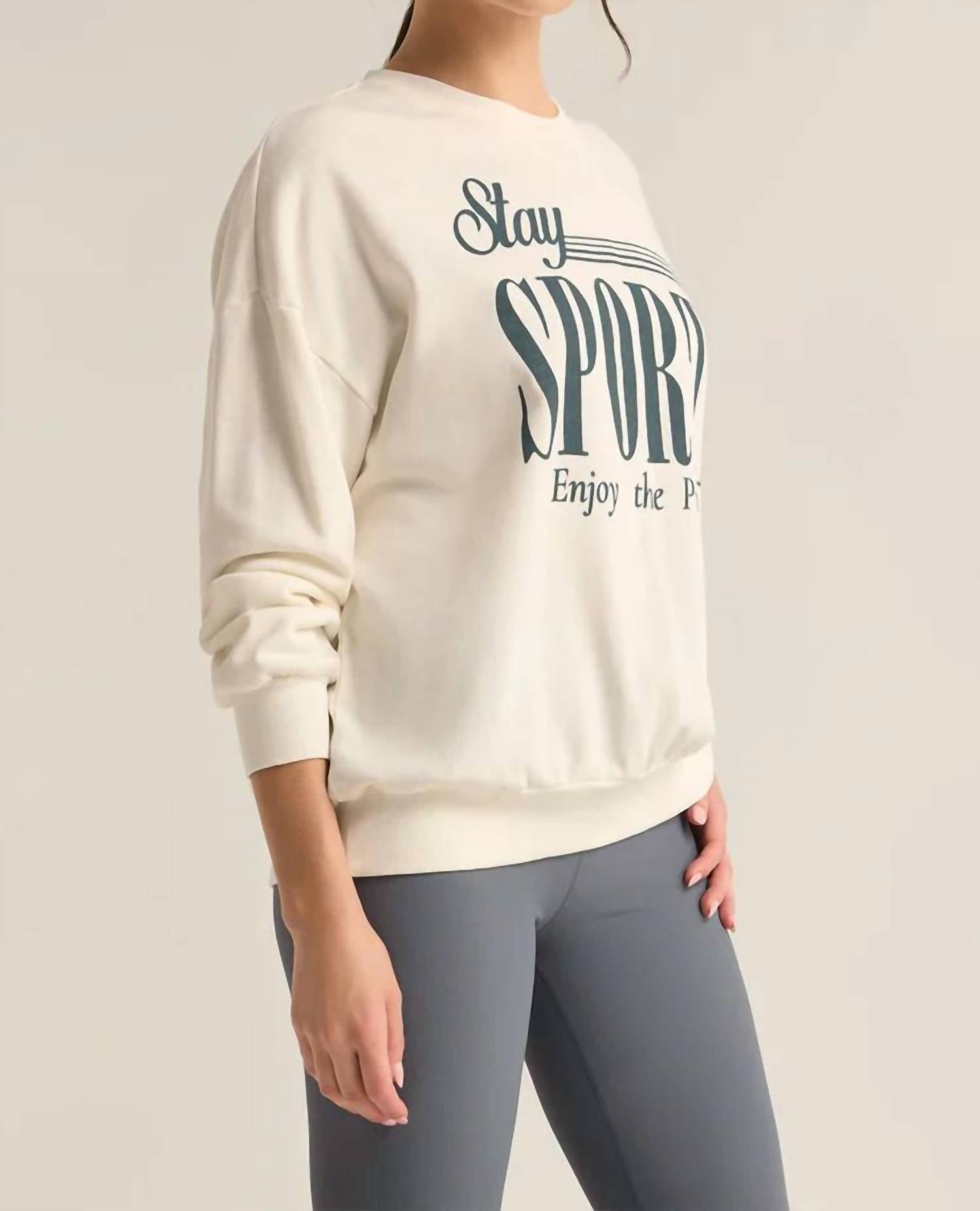 Z Supply - Sporty Sunday Sweatshirt - beige - blouses - clothing